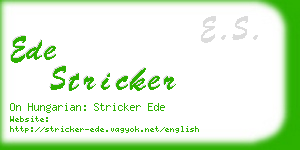 ede stricker business card